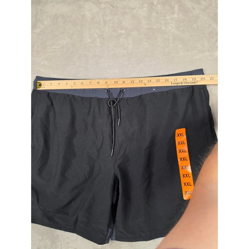 Spyder Swim Shorts Mens XXL Black Gray Lined Pockets Athletic Board Shorts